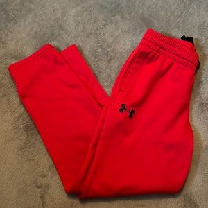 Boys Red UNDER ARMOR Loose Sweatpants